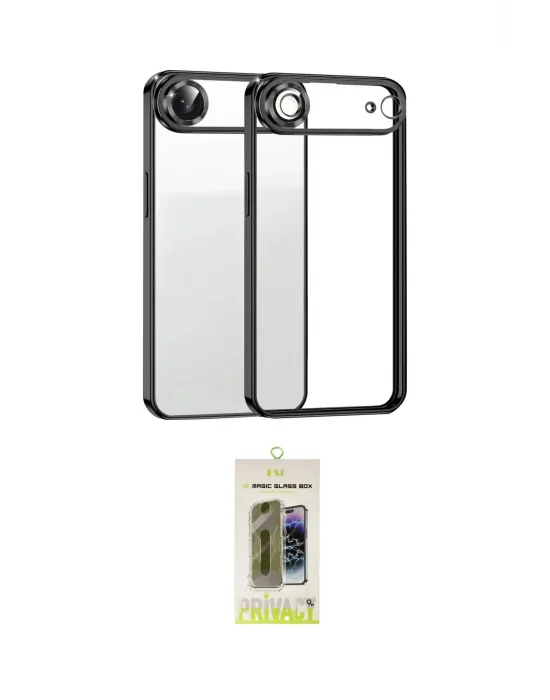 ieg™ iPhone 17 Air Kılıf Vadi Minimal - Siyah Joko Magic 5D Hayalet Cam