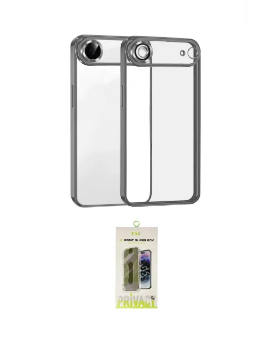 ieg™ iPhone 17 Air Kılıf Vadi Minimal - Siyah Joko Magic 5D Hayalet Cam