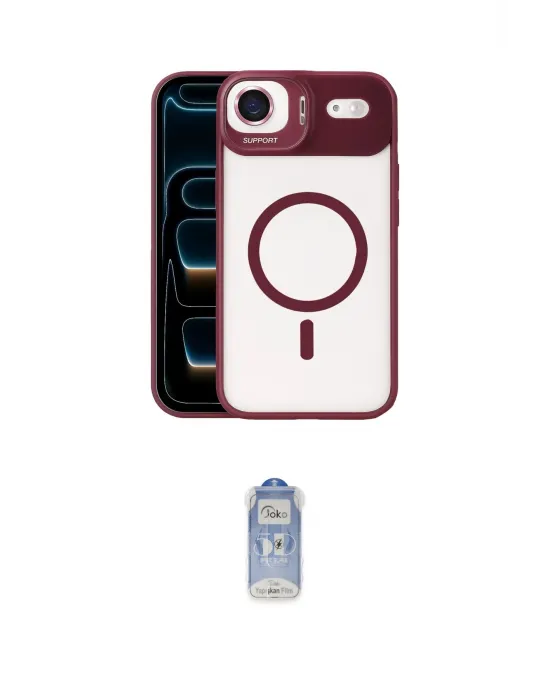 ieg™ iPhone 17 Air Kılıf Yadigar Asil Koleksiyonu - Siyah Joko Magic 5D Cam