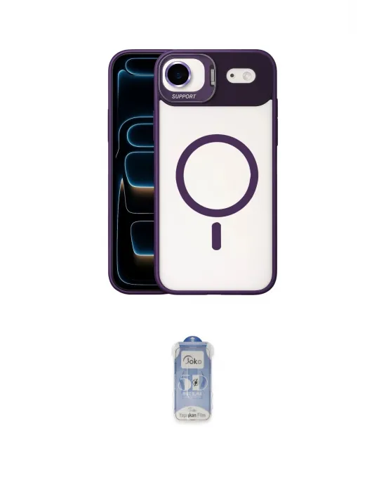 ieg™ iPhone 17 Air Kılıf Yadigar Asil Koleksiyonu - Siyah Joko Magic 5D Cam