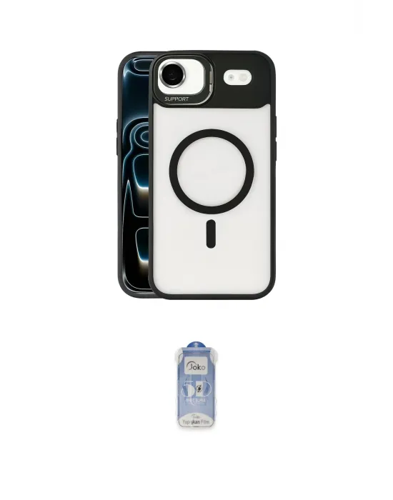 ieg™ iPhone 17 Air Kılıf Yadigar Asil Koleksiyonu - Siyah Joko Magic 5D Cam