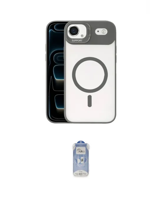ieg™ iPhone 17 Air Kılıf Yadigar Asil Koleksiyonu - Siyah Joko Magic 5D Cam