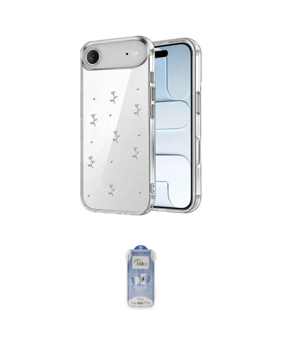 ieg™ iPhone 17 Air Kılıf Yörünge Form - Siyah Joko Magic 5D Cam