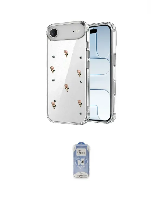 ieg™ iPhone 17 Air Kılıf Yörünge Form - Siyah Joko Magic 5D Cam
