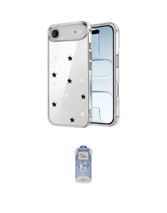 ieg™ iPhone 17 Air Kılıf Yörünge Form - Siyah Joko Magic 5D Cam