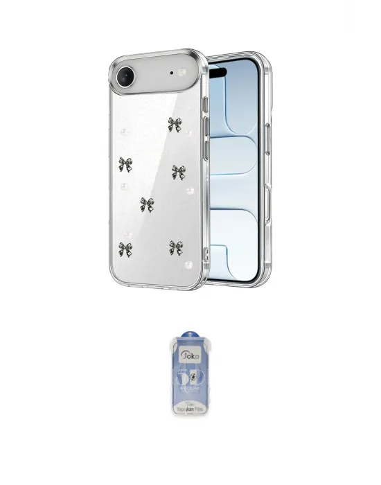 ieg™ iPhone 17 Air Kılıf Yörünge Form - Siyah Joko Magic 5D Cam