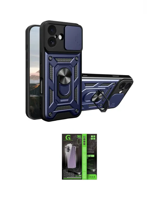 ieg™ iPhone 17 Kılıf Ahenk Klasik - Şeffaf 360 Full Body Arka Koruyucu