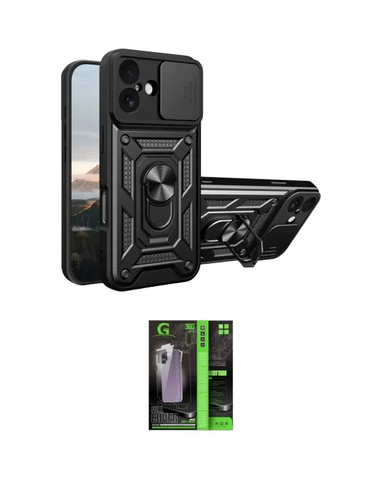 ieg™ iPhone 17 Kılıf Ahenk Klasik - Şeffaf 360 Full Body Arka Koruyucu