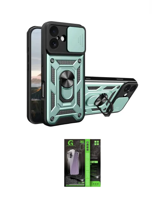 ieg™ iPhone 17 Kılıf Ahenk Klasik - Şeffaf 360 Full Body Arka Koruyucu