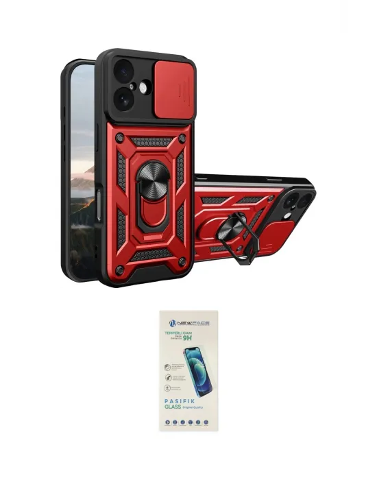 ieg™ iPhone 17 Kılıf Ahenk Klasik - Şeffaf Pasifik Cam Ekran Koruyucu