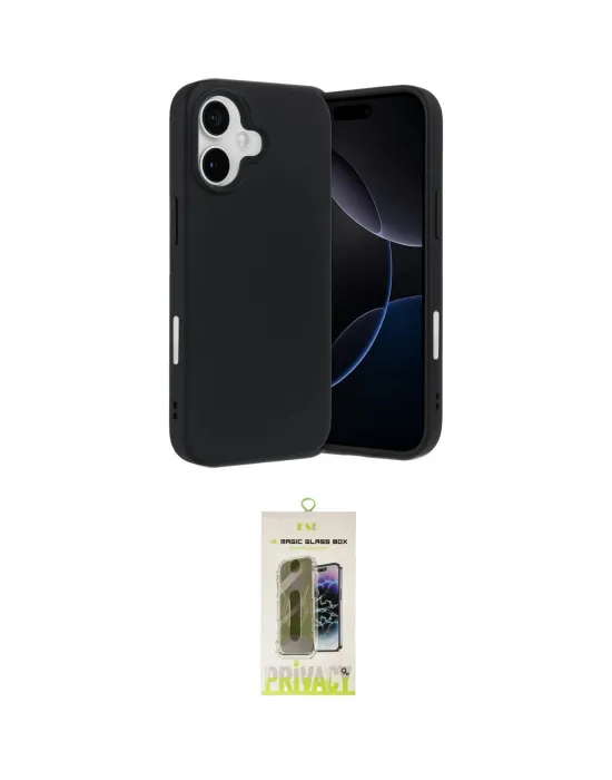 ieg™ iPhone 17 Kılıf Ahenk Serisi - Siyah Joko Magic 5D Hayalet Cam