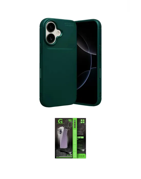 ieg™ iPhone 17 Kılıf Eksen Form Prime - Şeffaf 360 Full Body Arka Koruyucu