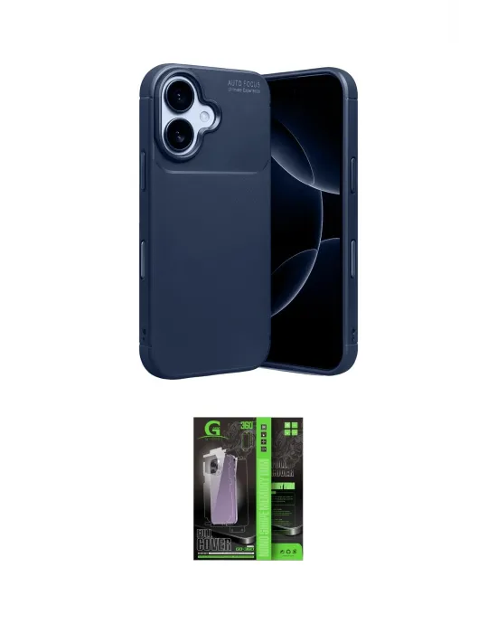 ieg™ iPhone 17 Kılıf Eksen Form Prime - Şeffaf 360 Full Body Arka Koruyucu