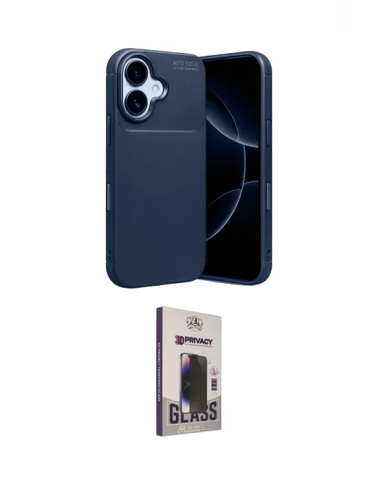 ieg™ iPhone 17 Kılıf Eksen Form Prime - Siyah Bilvis Hayalet Cam Ekran Koruyucu