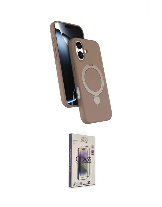 ieg™ iPhone 17 Kılıf İz Işık Koleksiyonu - Siyah Bilvis 3D Cam Ekran Koruyucu
