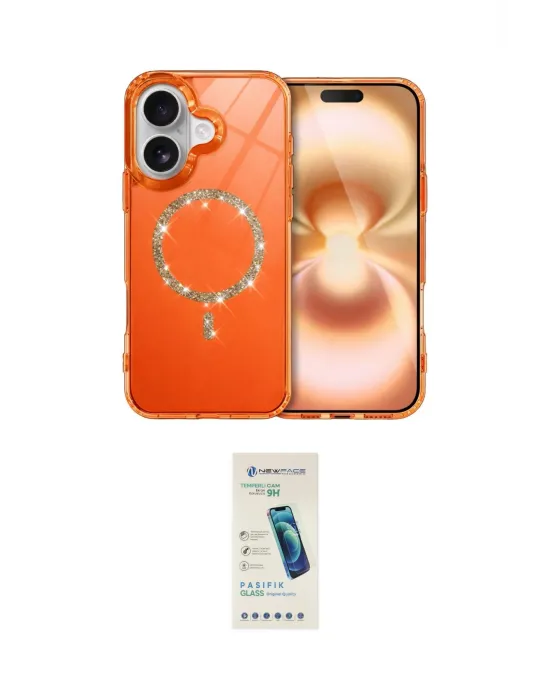 ieg™ iPhone 17 Kılıf Kıvılcım Form Prime - Şeffaf Pasifik Cam Ekran Koruyucu