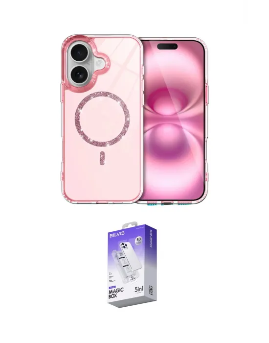 ieg™ iPhone 17 Kılıf Kıvılcım Form Prime - Siyah Bilvis 5in1 3D Magic Cam Ekran Koruyucu