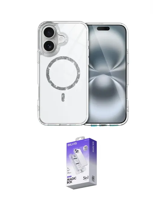 ieg™ iPhone 17 Kılıf Kıvılcım Form Prime - Siyah Bilvis 5in1 3D Magic Cam Ekran Koruyucu