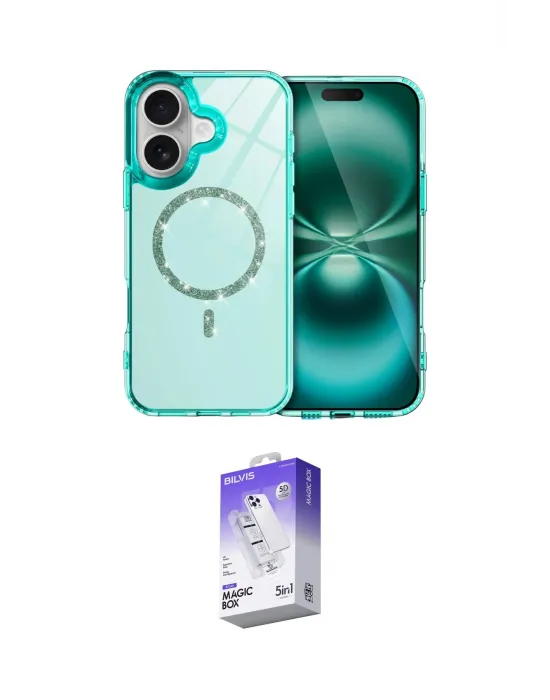 ieg™ iPhone 17 Kılıf Kıvılcım Form Prime - Siyah Bilvis 5in1 3D Magic Cam Ekran Koruyucu