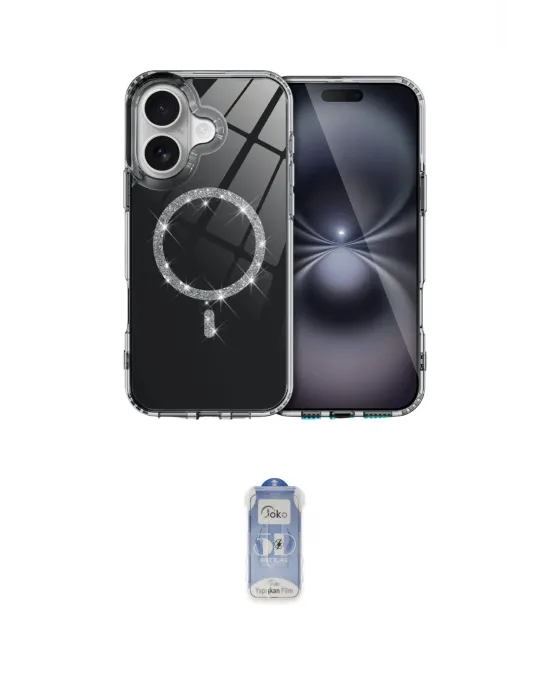 ieg™ iPhone 17 Kılıf Kıvılcım Form Prime - Siyah Joko Magic 5D Cam