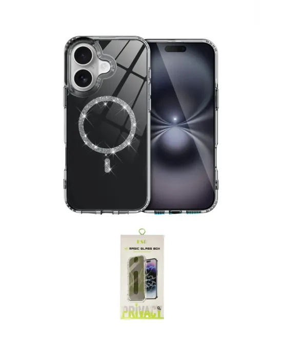 ieg™ iPhone 17 Kılıf Kıvılcım Form Prime - Siyah Joko Magic 5D Hayalet Cam