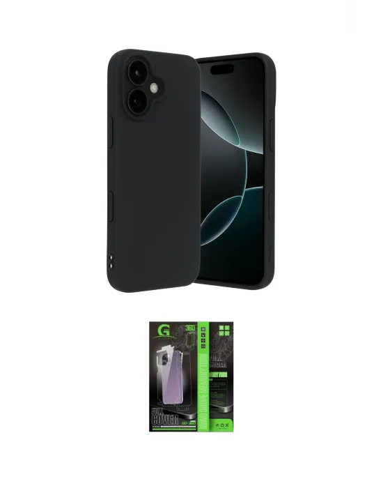 ieg™ iPhone 17 Kılıf Kozmos Yansıma Özel Seri - Şeffaf 360 Full Body Arka Koruyucu
