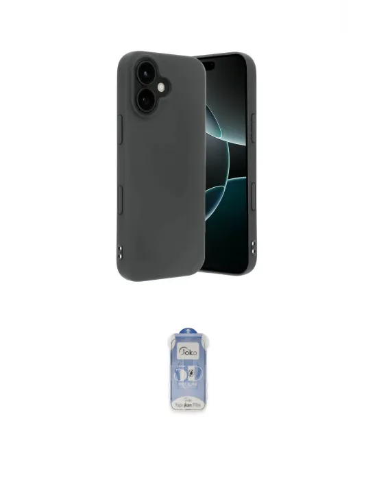ieg™ iPhone 17 Kılıf Kozmos Yansıma Özel Seri - Siyah Joko Magic 5D Cam
