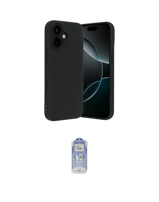 ieg™ iPhone 17 Kılıf Kozmos Yansıma Özel Seri - Siyah Joko Magic 5D Cam