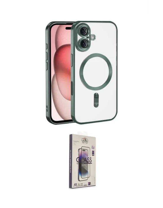 ieg™ iPhone 17 Kılıf Nova Işık Özel Seri - Siyah Bilvis 3D Cam Ekran Koruyucu