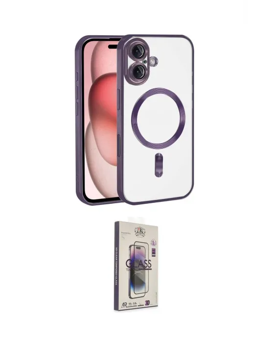 ieg™ iPhone 17 Kılıf Nova Işık Özel Seri - Siyah Bilvis 3D Cam Ekran Koruyucu