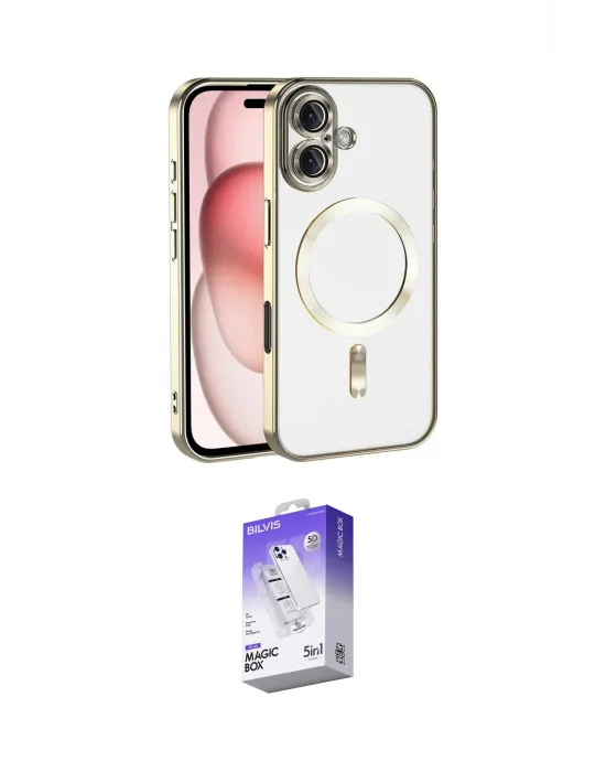 ieg™ iPhone 17 Kılıf Nova Işık Özel Seri - Siyah Bilvis 5in1 3D Magic Cam Ekran Koruyucu