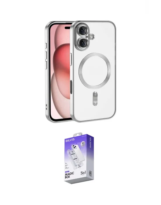 ieg™ iPhone 17 Kılıf Nova Işık Özel Seri - Siyah Bilvis 5in1 3D Magic Cam Ekran Koruyucu