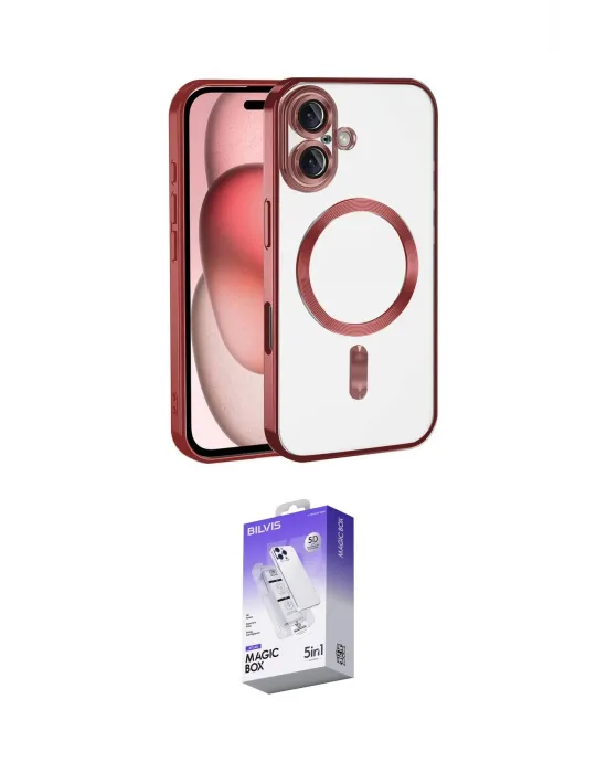 ieg™ iPhone 17 Kılıf Nova Işık Özel Seri - Siyah Bilvis 5in1 3D Magic Cam Ekran Koruyucu