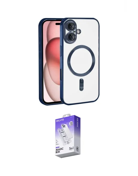 ieg™ iPhone 17 Kılıf Nova Işık Özel Seri - Siyah Bilvis 5in1 3D Magic Cam Ekran Koruyucu