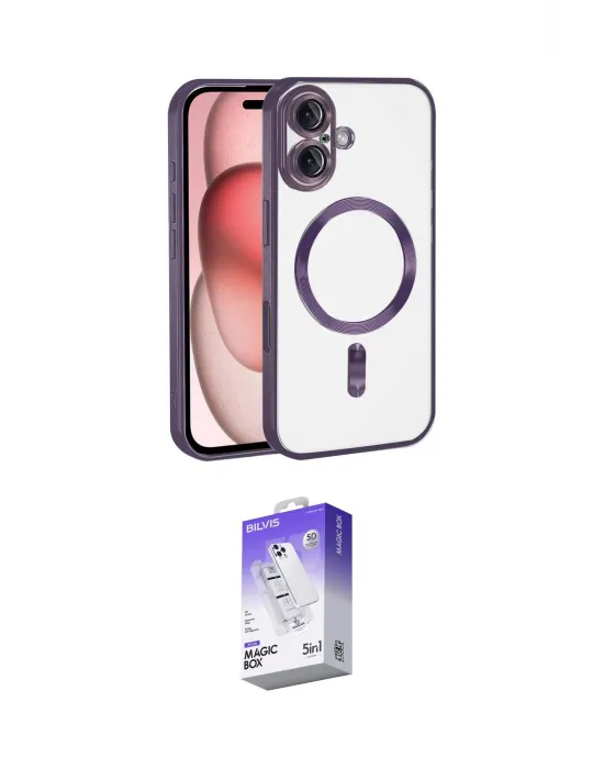 ieg™ iPhone 17 Kılıf Nova Işık Özel Seri - Siyah Bilvis 5in1 3D Magic Cam Ekran Koruyucu