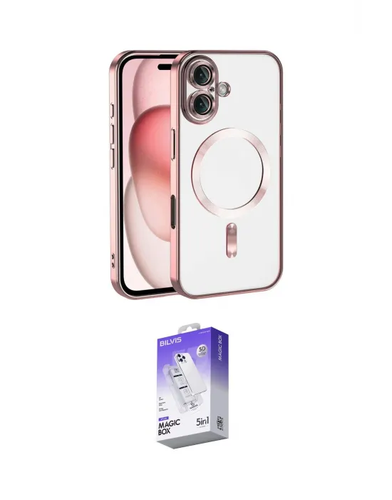 ieg™ iPhone 17 Kılıf Nova Işık Özel Seri - Siyah Bilvis 5in1 3D Magic Cam Ekran Koruyucu