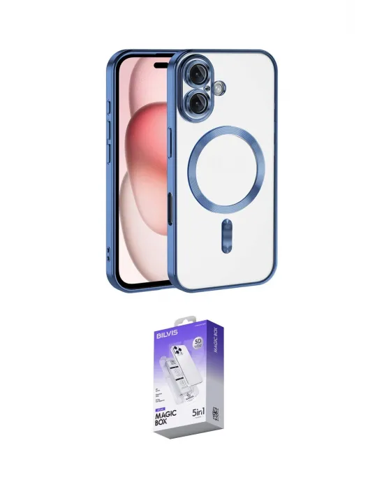 ieg™ iPhone 17 Kılıf Nova Işık Özel Seri - Siyah Bilvis 5in1 3D Magic Cam Ekran Koruyucu