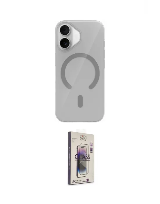 ieg™ iPhone 17 Kılıf Pusula Form Özel Seri - Siyah Bilvis 3D Cam Ekran Koruyucu