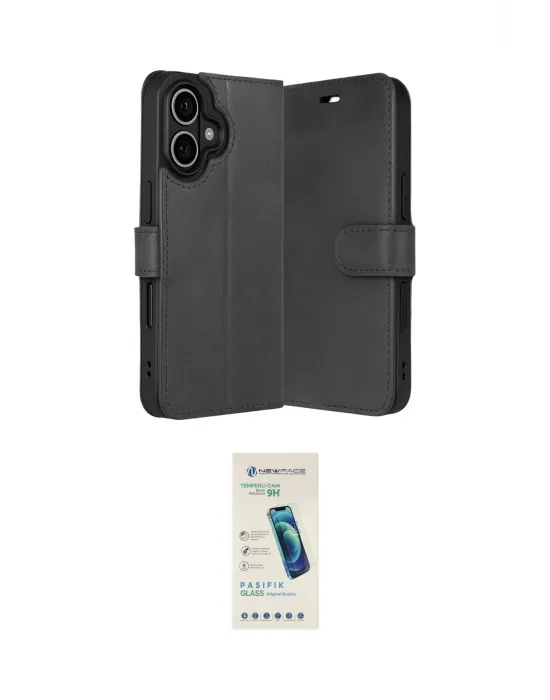 ieg™ iPhone 17 Kılıf Siluet Işık Serisi - Şeffaf Pasifik Cam Ekran Koruyucu