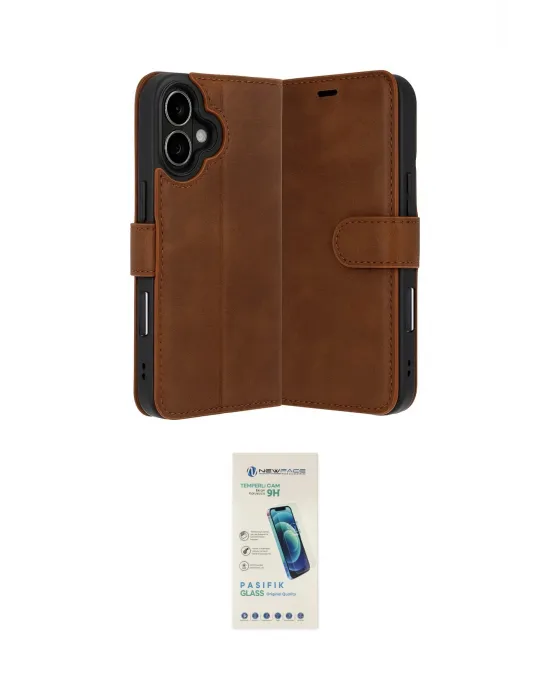ieg™ iPhone 17 Kılıf Siluet Işık Serisi - Şeffaf Pasifik Cam Ekran Koruyucu