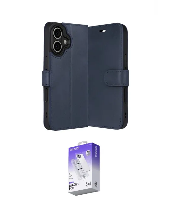 ieg™ iPhone 17 Kılıf Siluet Işık Serisi - Siyah Bilvis 5in1 3D Magic Cam Ekran Koruyucu
