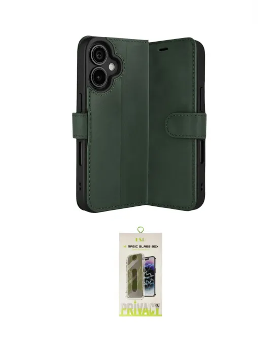 ieg™ iPhone 17 Kılıf Siluet Işık Serisi - Siyah Joko Magic 5D Hayalet Cam