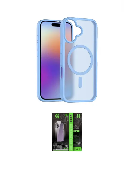 ieg™ iPhone 17 Kılıf Siluet Minimal Prime - Şeffaf 360 Full Body Arka Koruyucu