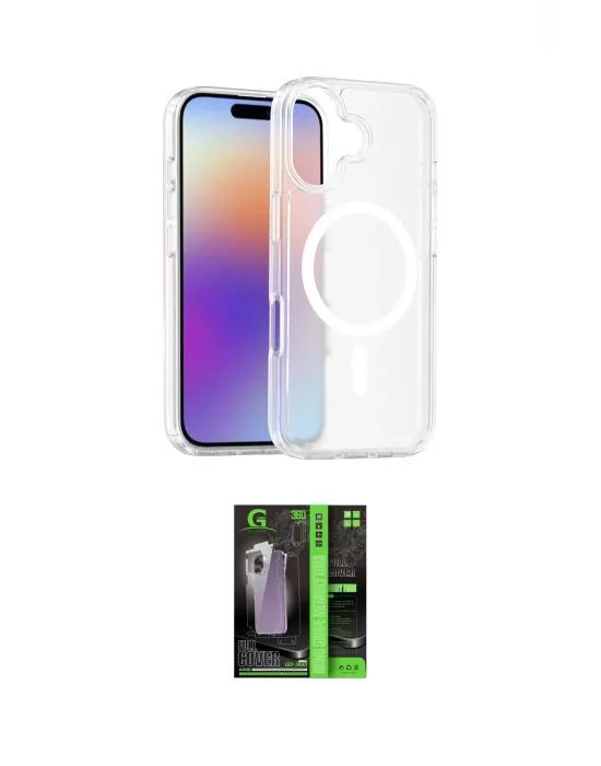 ieg™ iPhone 17 Kılıf Siluet Minimal Prime - Şeffaf 360 Full Body Arka Koruyucu