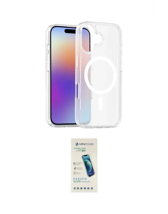 ieg™ iPhone 17 Kılıf Siluet Minimal Prime - Şeffaf Pasifik Cam Ekran Koruyucu