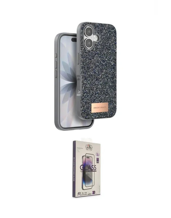 ieg™ iPhone 17 Kılıf Vadi Klasik Serisi - Siyah Bilvis 3D Cam Ekran Koruyucu