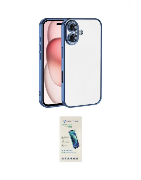 ieg™ iPhone 17 Kılıf Vadi Minimal - Şeffaf Pasifik Cam Ekran Koruyucu