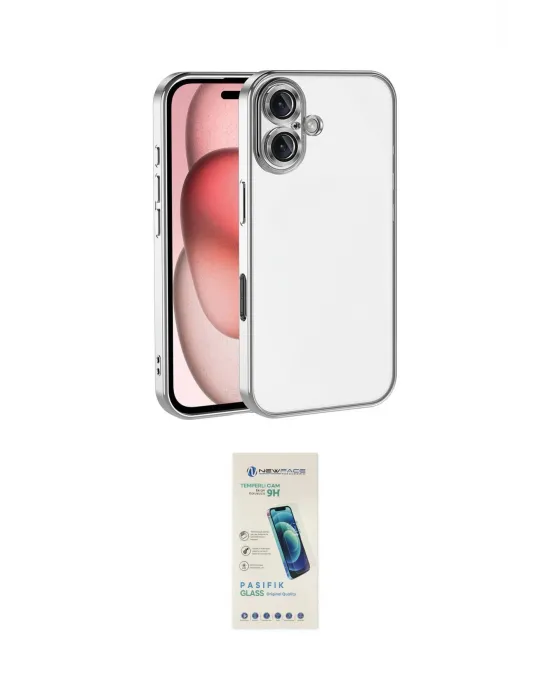 ieg™ iPhone 17 Kılıf Vadi Minimal - Şeffaf Pasifik Cam Ekran Koruyucu