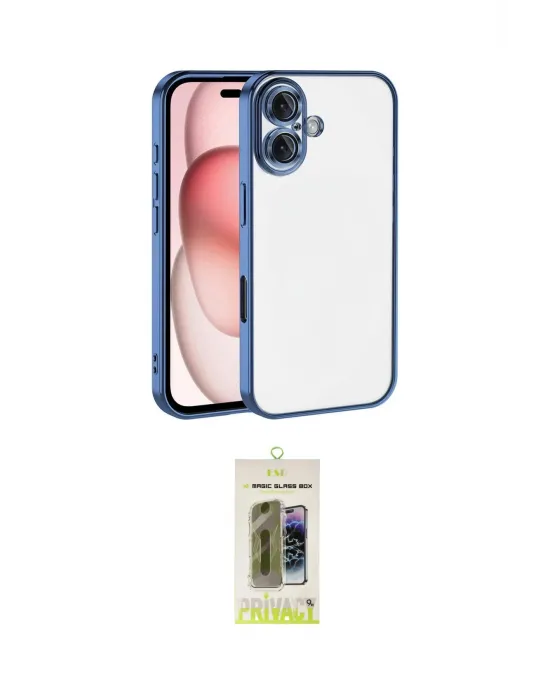 ieg™ iPhone 17 Kılıf Vadi Minimal - Siyah Joko Magic 5D Hayalet Cam