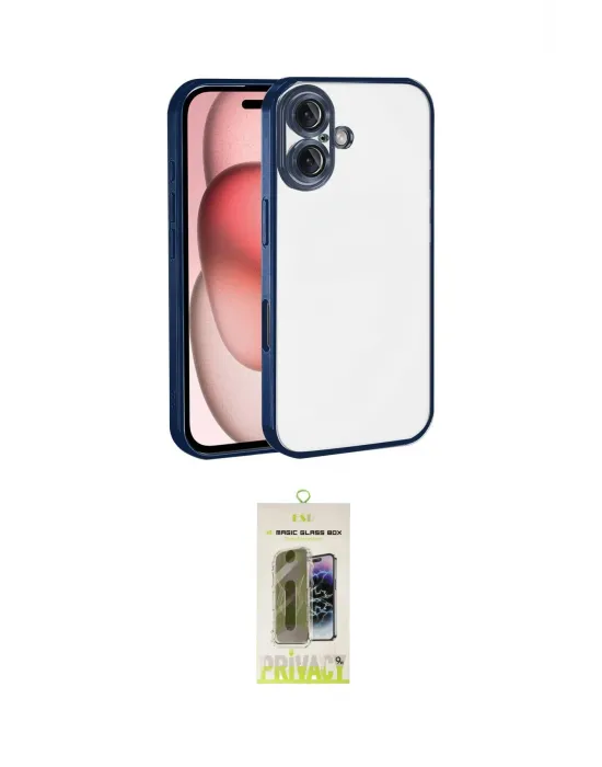 ieg™ iPhone 17 Kılıf Vadi Minimal - Siyah Joko Magic 5D Hayalet Cam